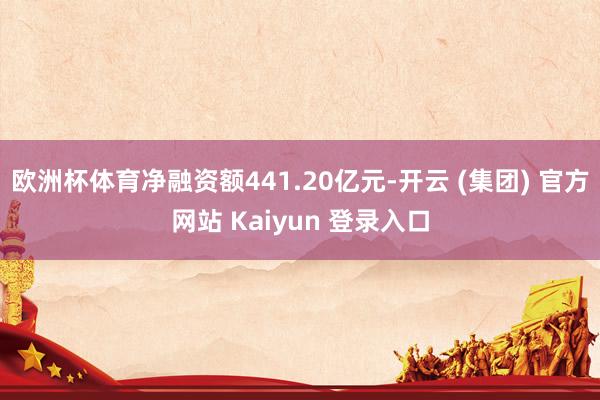 欧洲杯体育净融资额441.20亿元-开云 (集团) 官方网站 Kaiyun 登录入口