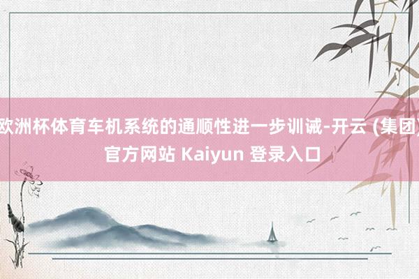 欧洲杯体育车机系统的通顺性进一步训诫-开云 (集团) 官方网站 Kaiyun 登录入口