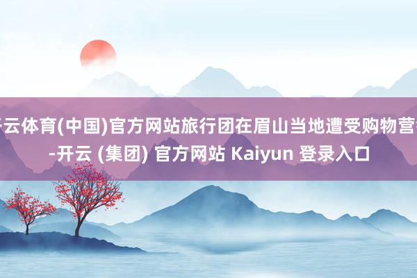 开云体育(中国)官方网站旅行团在眉山当地遭受购物营销-开云 (集团) 官方网站 Kaiyun 登录入口
