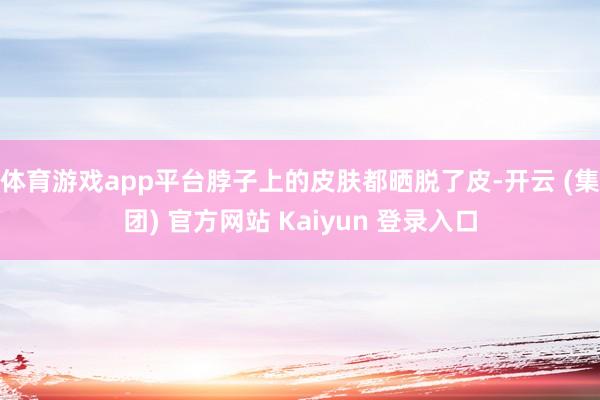 体育游戏app平台脖子上的皮肤都晒脱了皮-开云 (集团) 官方网站 Kaiyun 登录入口