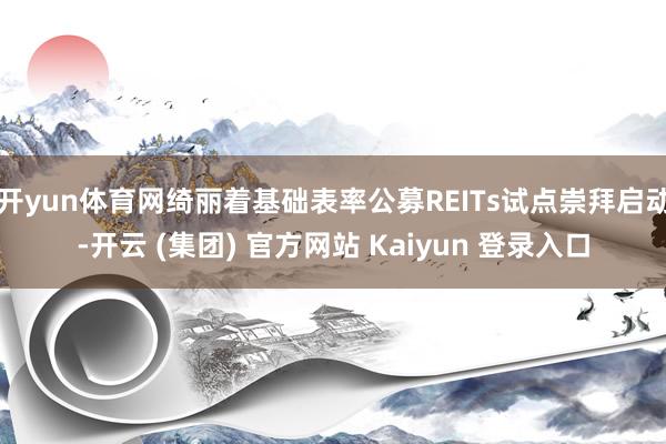 开yun体育网绮丽着基础表率公募REITs试点崇拜启动-开云 (集团) 官方网站 Kaiyun 登录入口
