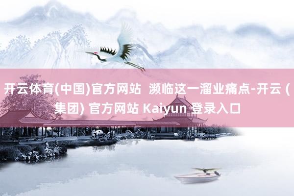 开云体育(中国)官方网站  濒临这一溜业痛点-开云 (集团) 官方网站 Kaiyun 登录入口