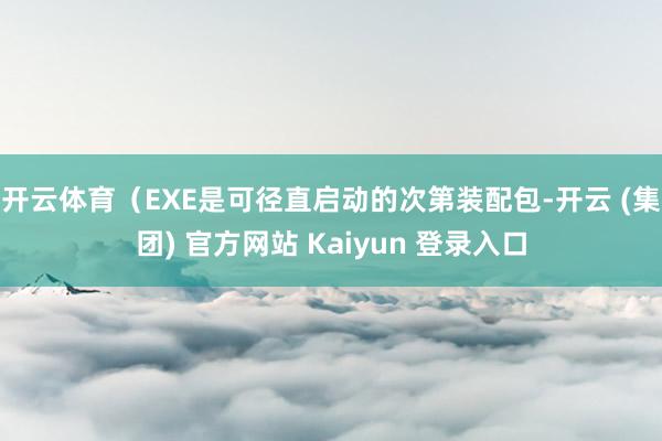 开云体育（EXE是可径直启动的次第装配包-开云 (集团) 官方网站 Kaiyun 登录入口