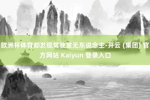 欧洲杯体育却发现驾驶室无东说念主-开云 (集团) 官方网站 Kaiyun 登录入口