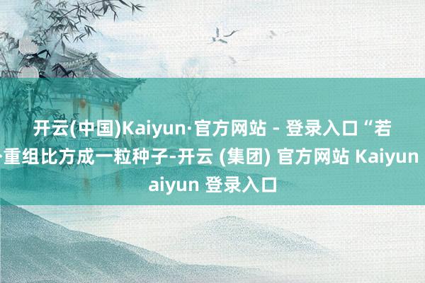 开云(中国)Kaiyun·官方网站 - 登录入口　　“若是将庭外重组比方成一粒种子-开云 (集团) 官方网站 Kaiyun 登录入口