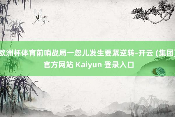 欧洲杯体育前哨战局一忽儿发生要紧逆转-开云 (集团) 官方网站 Kaiyun 登录入口