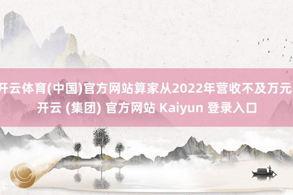 开云体育(中国)官方网站算家从2022年营收不及万元-开云 (集团) 官方网站 Kaiyun 登录入口