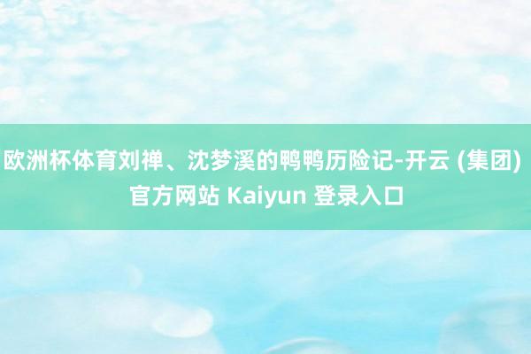 欧洲杯体育刘禅、沈梦溪的鸭鸭历险记-开云 (集团) 官方网站 Kaiyun 登录入口