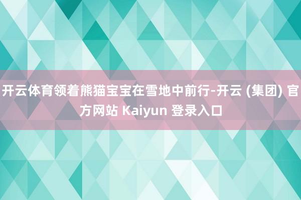 开云体育领着熊猫宝宝在雪地中前行-开云 (集团) 官方网站 Kaiyun 登录入口